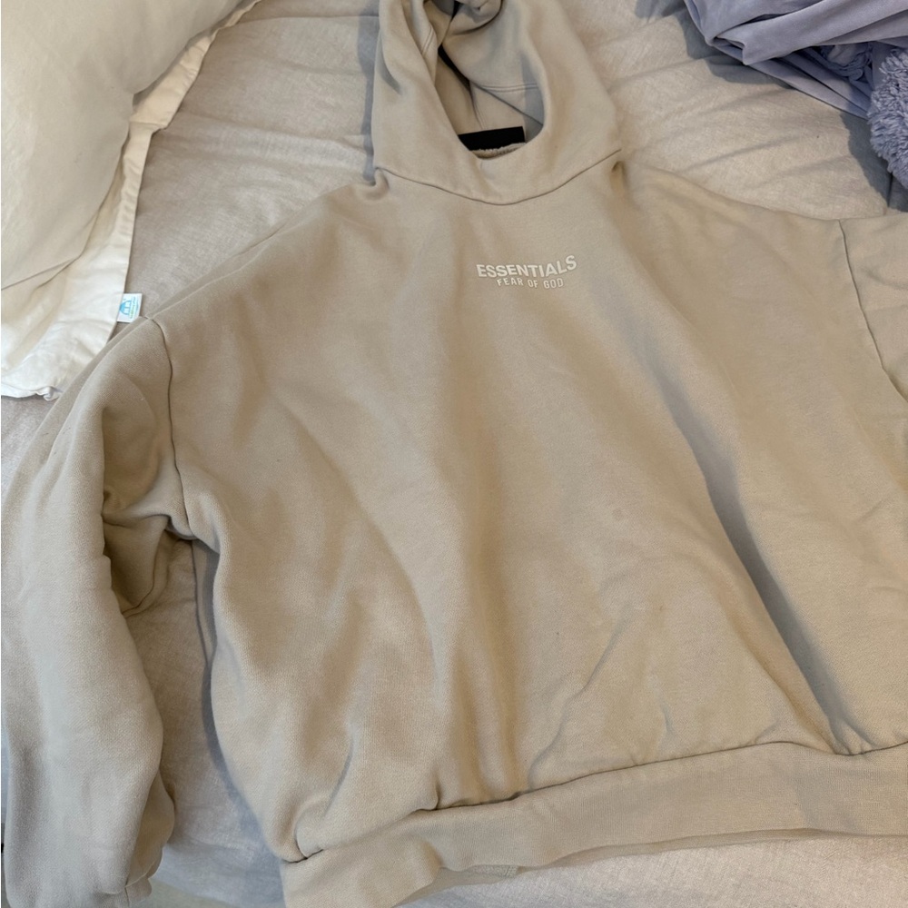 Fear of God Essentials Hoodie in Beige